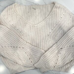 LA Hearts White Sweater Size M